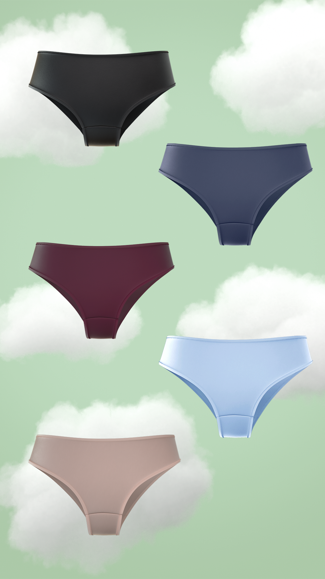 5-Pack Supima Modal Hipster Nessies- Comfort Crew