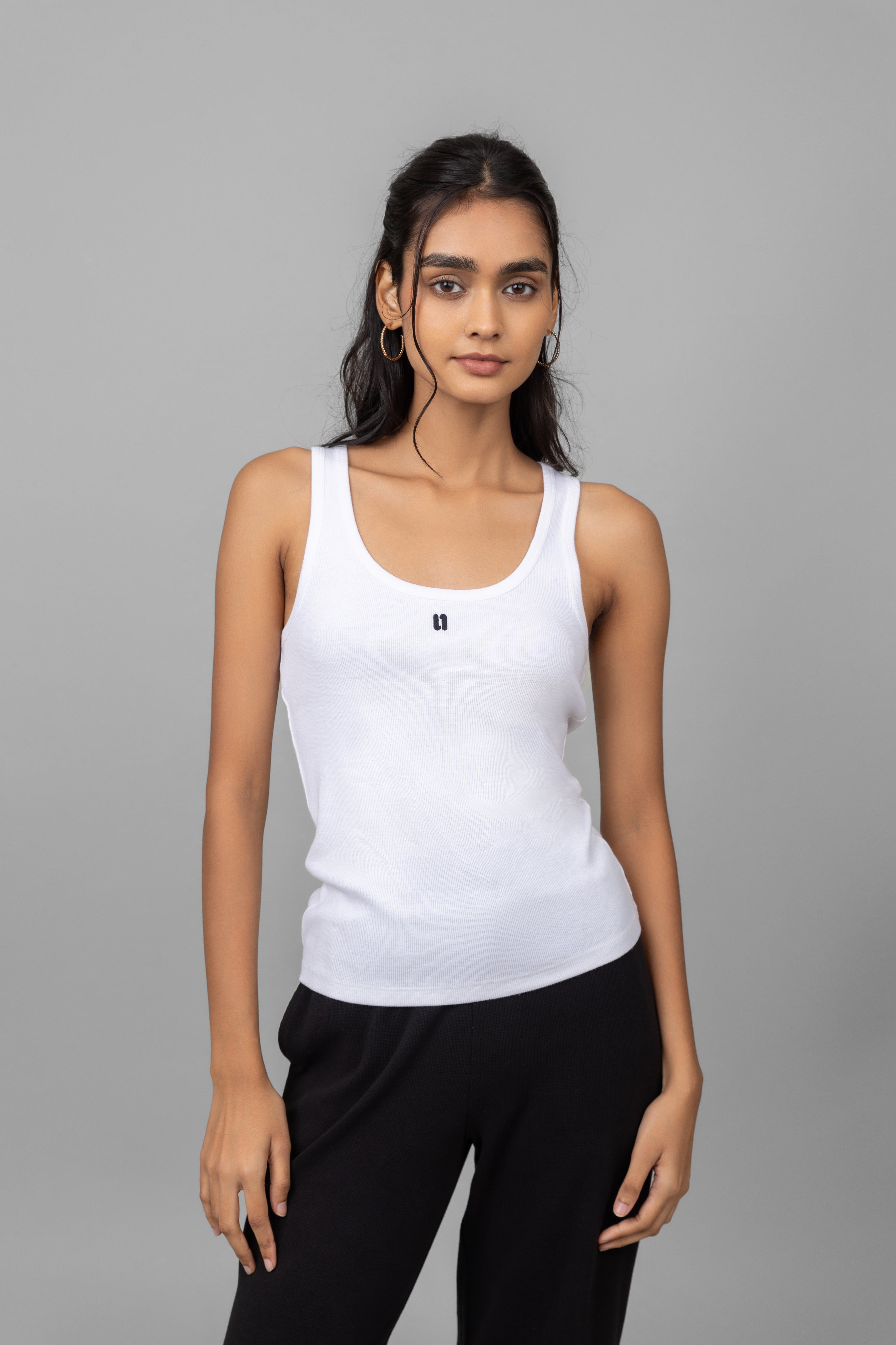 ri　AULAREE ORGANIC SOFT RIB TANK TOP AURALEE】 ORGANIC SOFT RIB TANK TOP / COTTON SILK STRETCH DOUBLE
