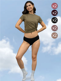 10-Pack Supima® Modal Brief Nessies -Warm Neutrals