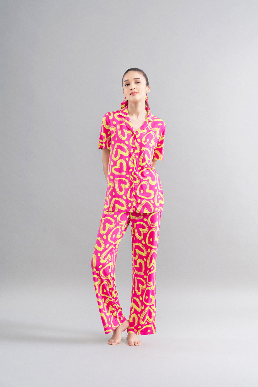 Limited Edition Lovestruck Pink Heart Half Sleeve Shirt