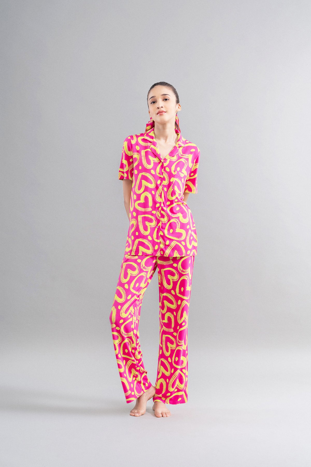 Limited Edition Lovestruck Pink Heart Half Sleeve Shirt