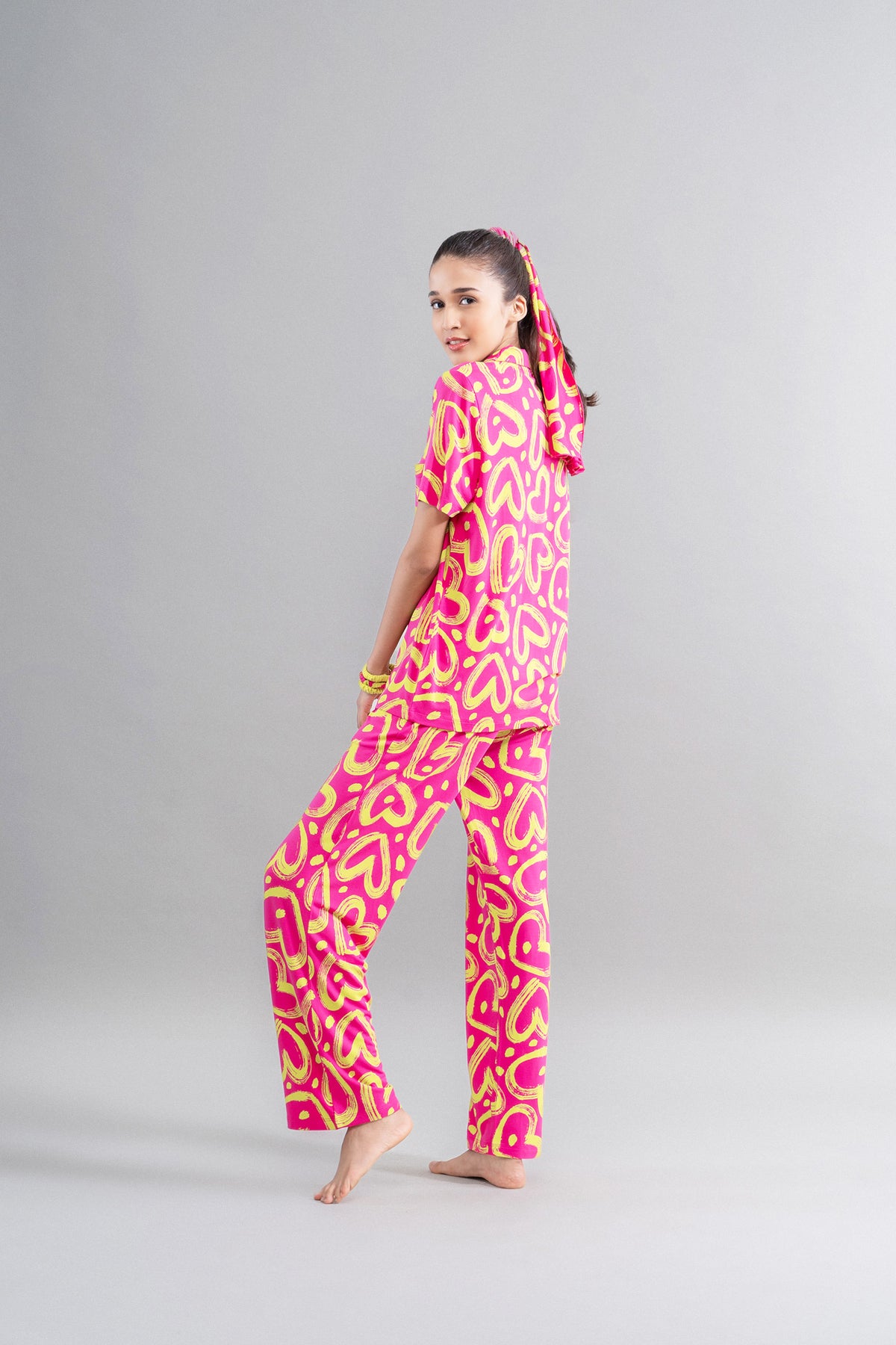 Limited Edition Lovestruck Pink Heart Flared Pajamas