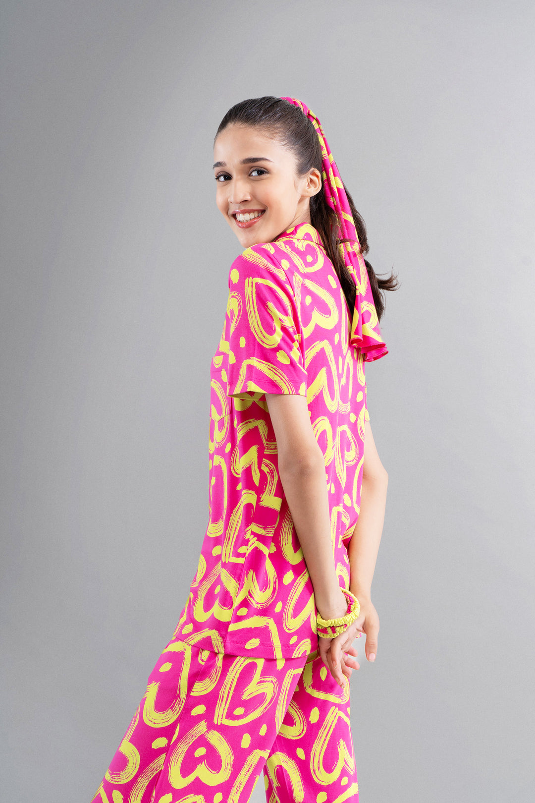 Limited Edition Lovestruck Pink Heart Half Sleeve Shirt