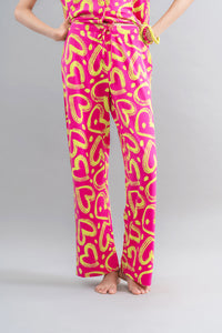 Limited Edition Lovestruck Pink Heart Flared Pajamas