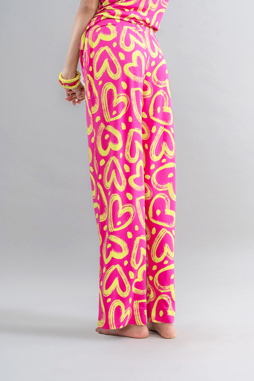 Limited Edition Lovestruck Pink Heart Flared Pajamas