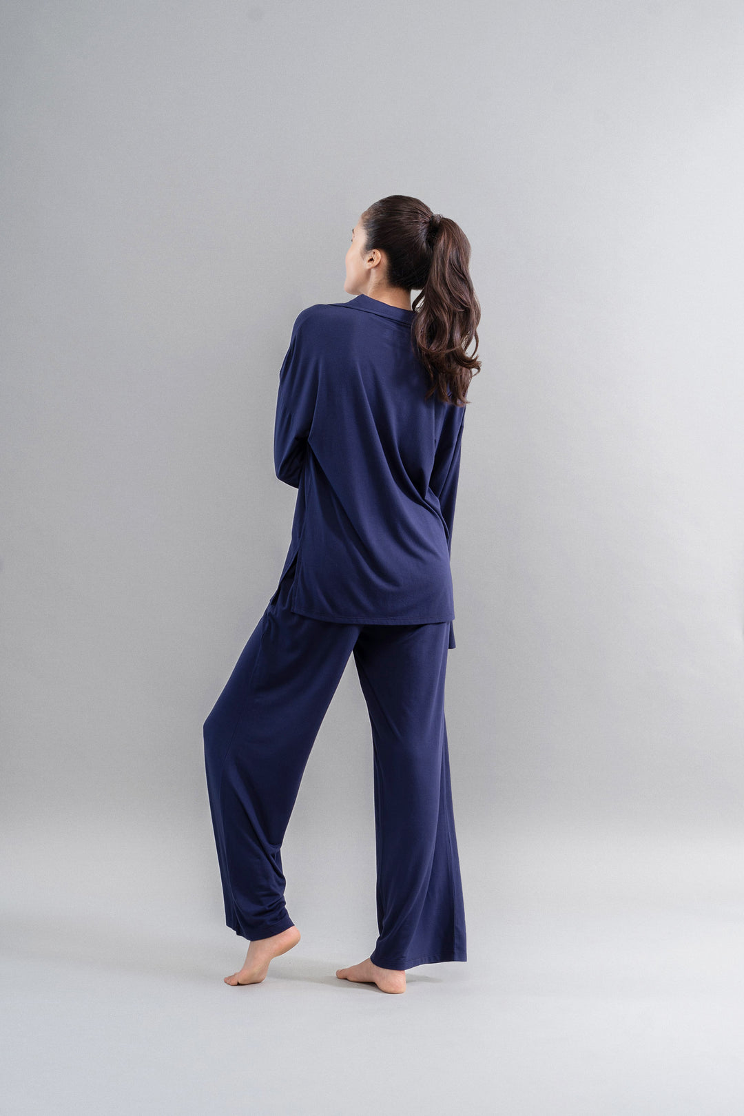 Deep Navy Supima Flared Pajamas