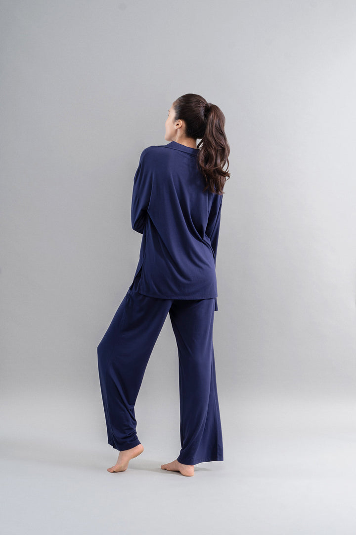 Deep Navy Supima Flared Pajamas