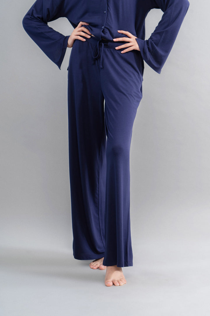 Deep Navy Supima Flared Pajamas
