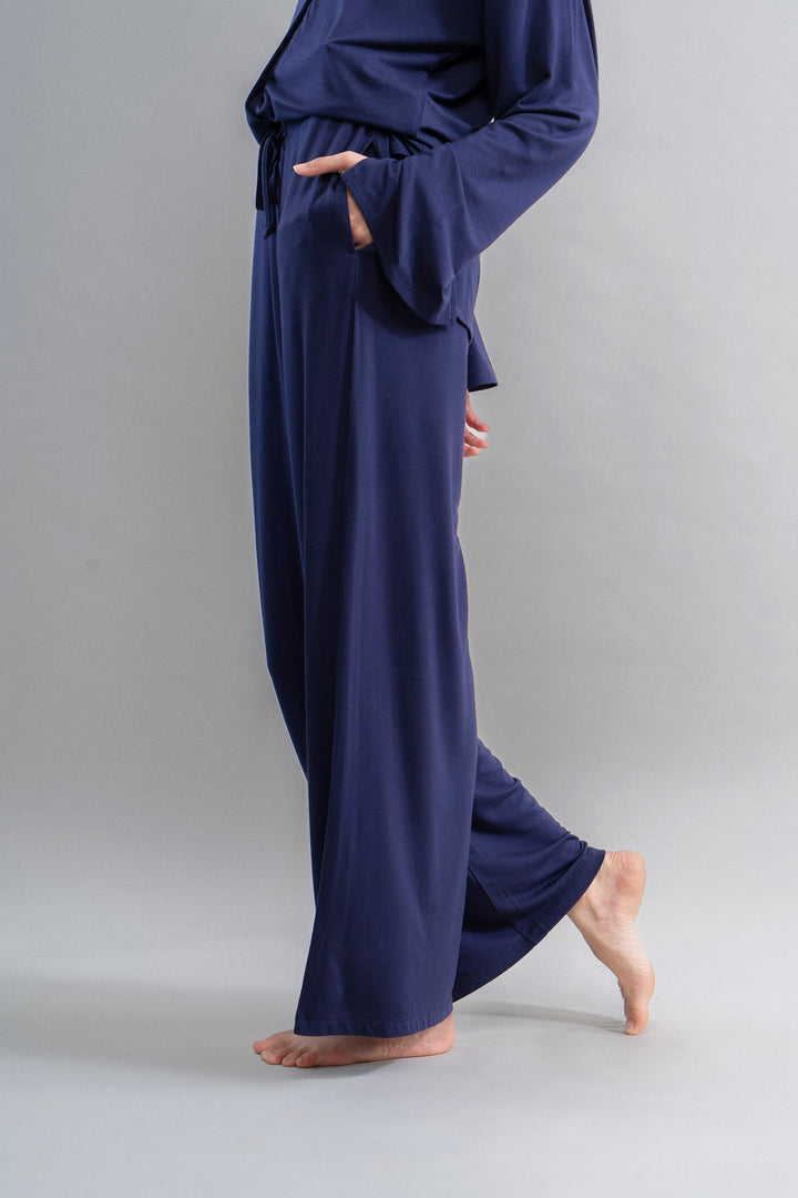 Deep Navy Supima Flared Pajamas