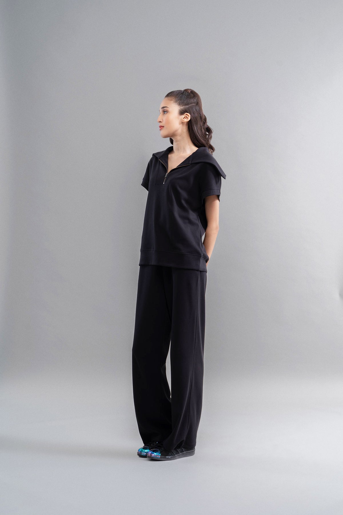 Snugknit® Black Flared Pant