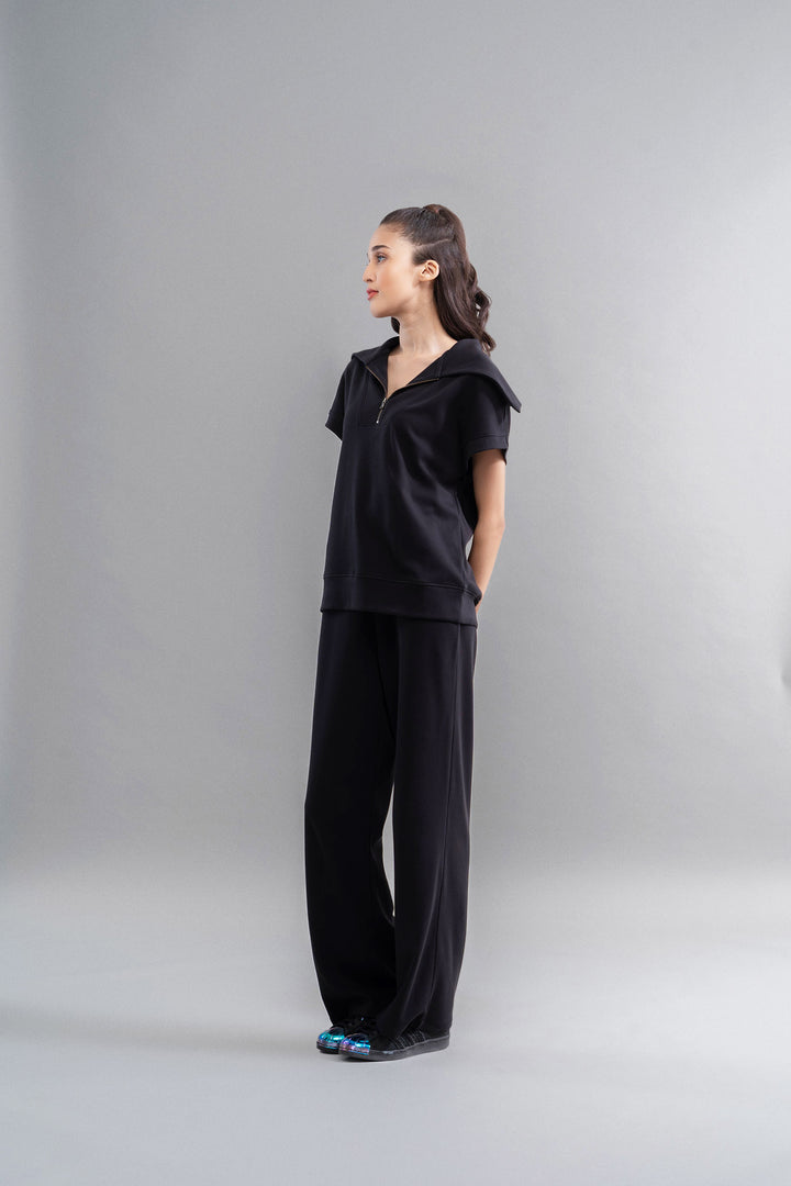 Snugknit® Black Flared Pant