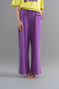 Meadow Violet Supima flared pajamas for comfortable lounging.
