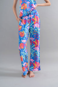 Hawaii Flower Modal Flared Pajamas in vibrant floral design.