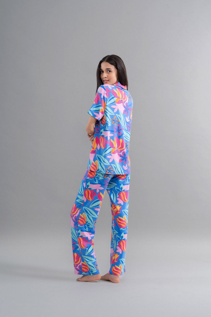 Hawaii Flower Modal Flared Pajamas for comfortable, stylish relaxation.