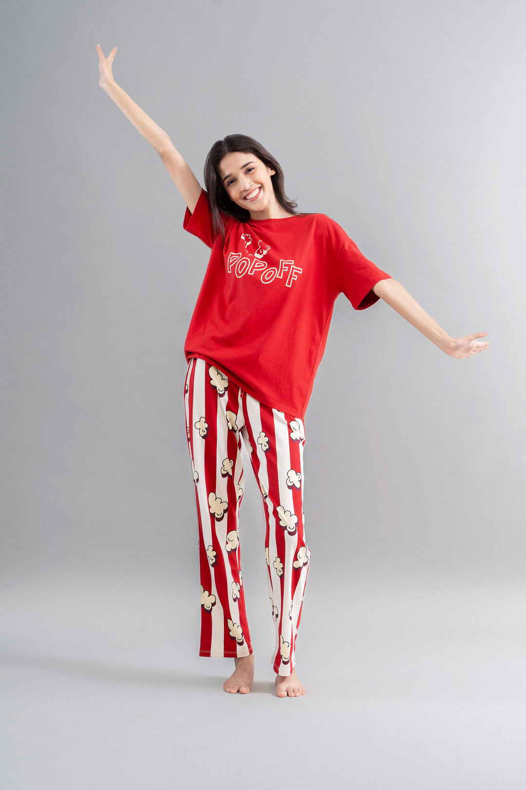 Red Pop Off Oversized T-Shirt