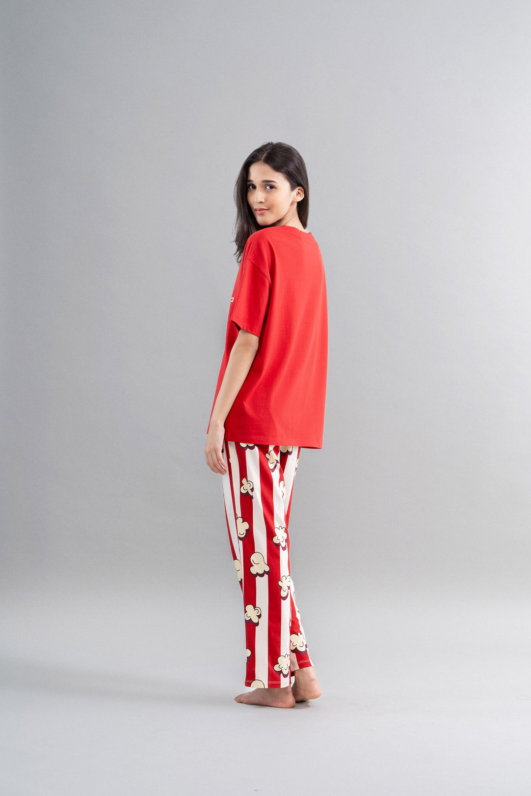 Red Pop Off Oversized T-Shirt