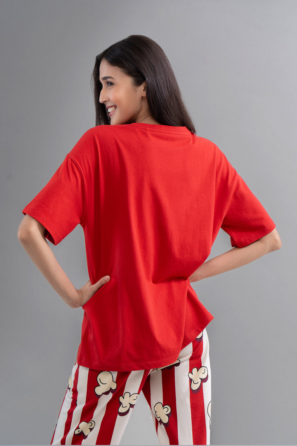 Red Pop Off Oversized T-Shirt