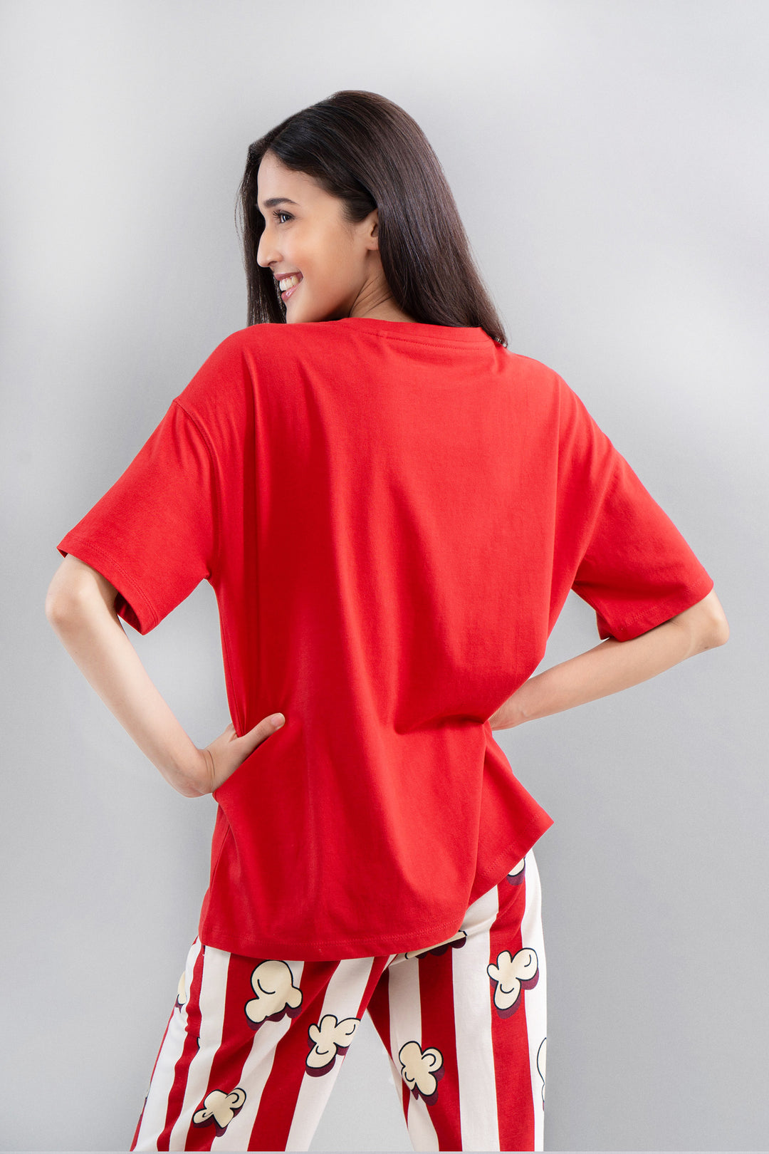 Red Pop Off Oversized T-Shirt