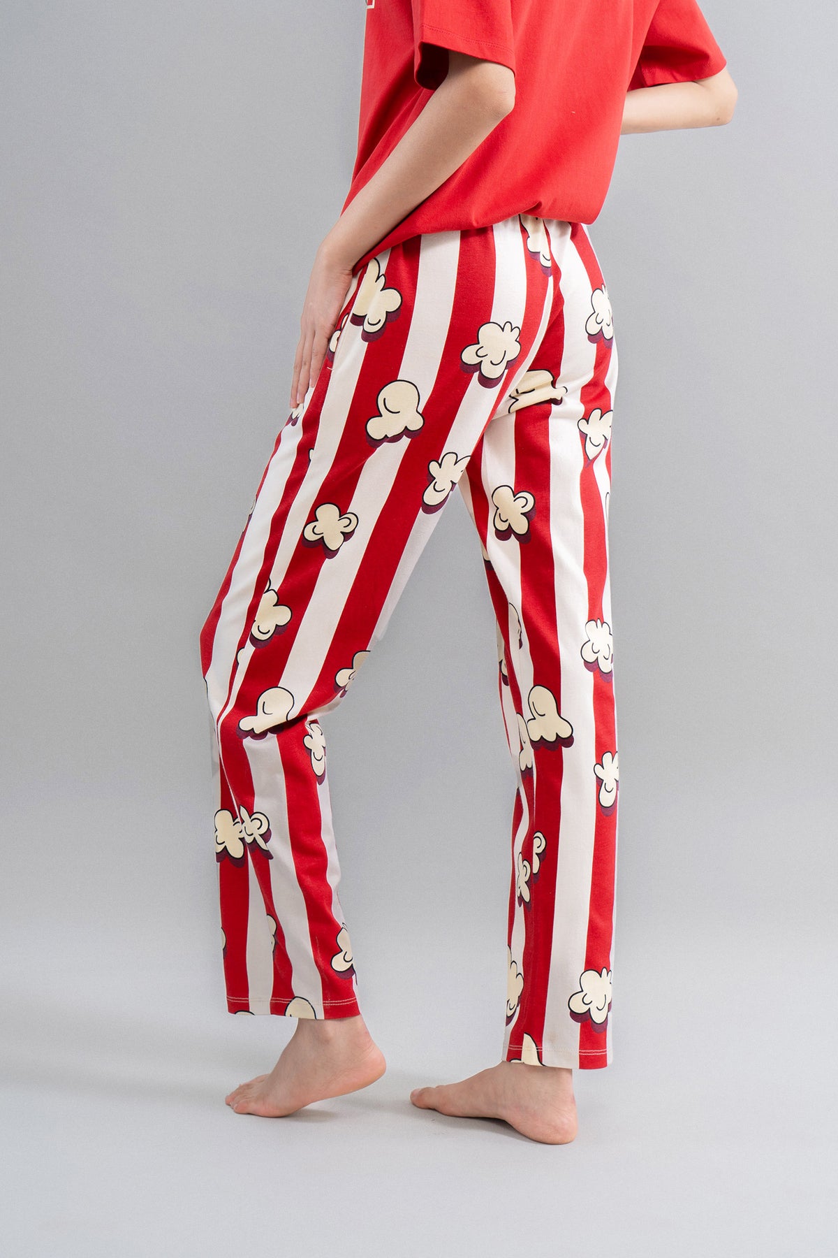 Movie Night Red Straight Pajamas