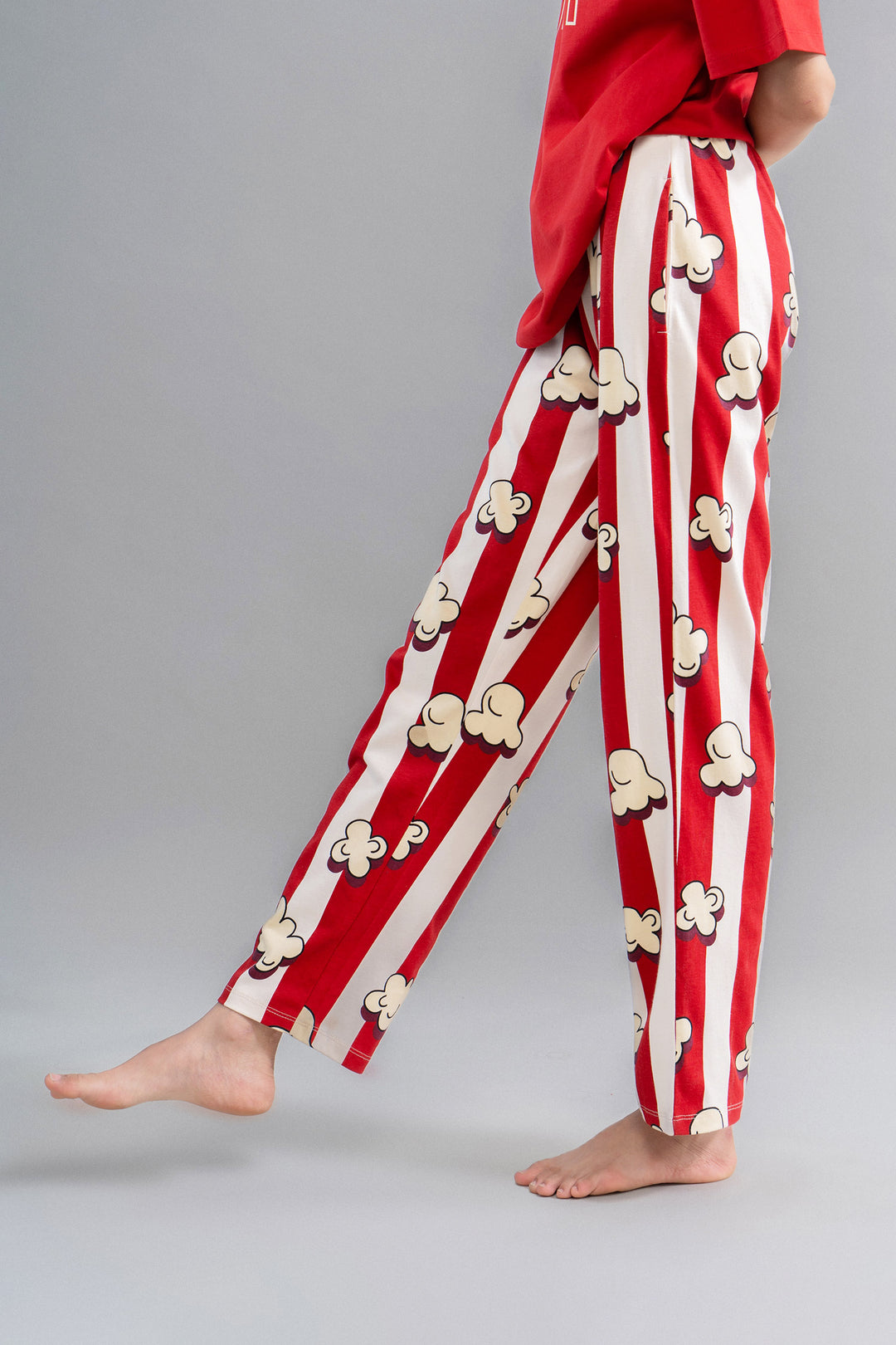 Movie Night Red Straight Pajamas