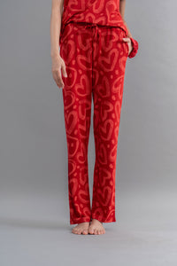 Lovestruck Hearts Red Pajamas for cozy and stylish bedtime wear.