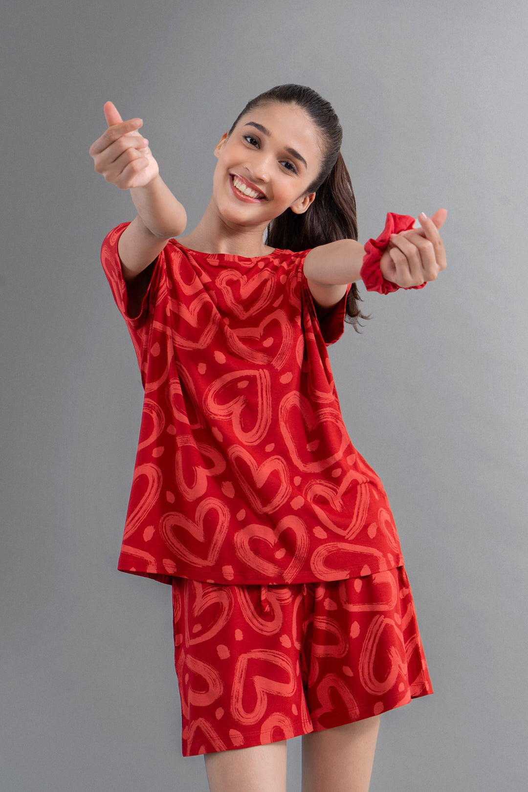Lovestruck Hearts Red Tee