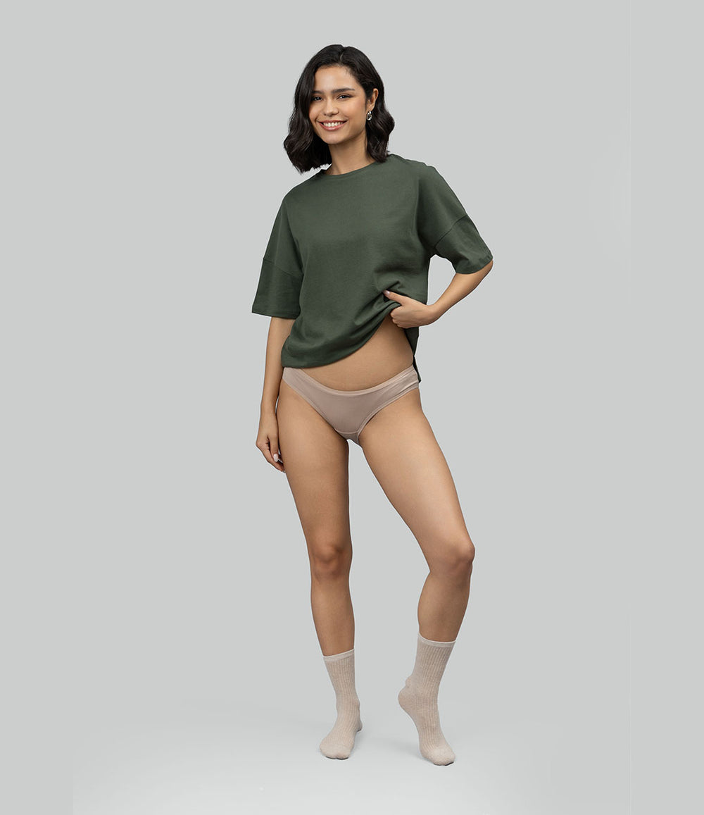 Set of three Full Coverage Bikini- Soft Nude Supima Modal Nessies