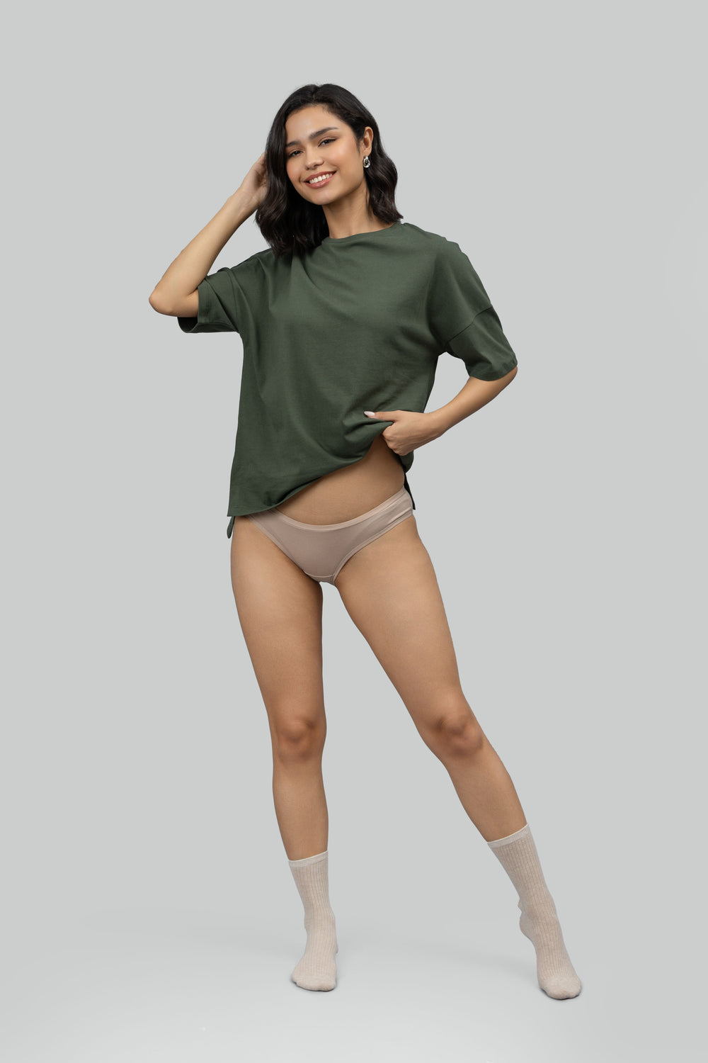 Set of 5 Full Coverage Bikini - Soft Nude Supima Modal Nessies