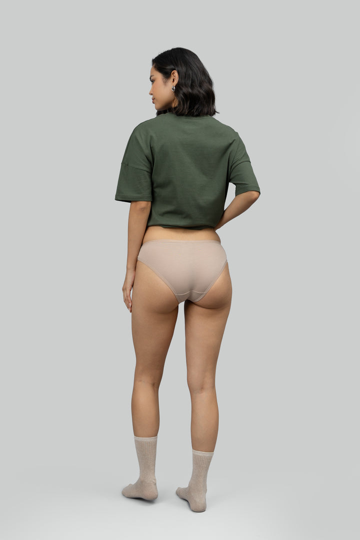 Set of 5 Full Coverage Bikini - Soft Nude Supima Modal Nessies
