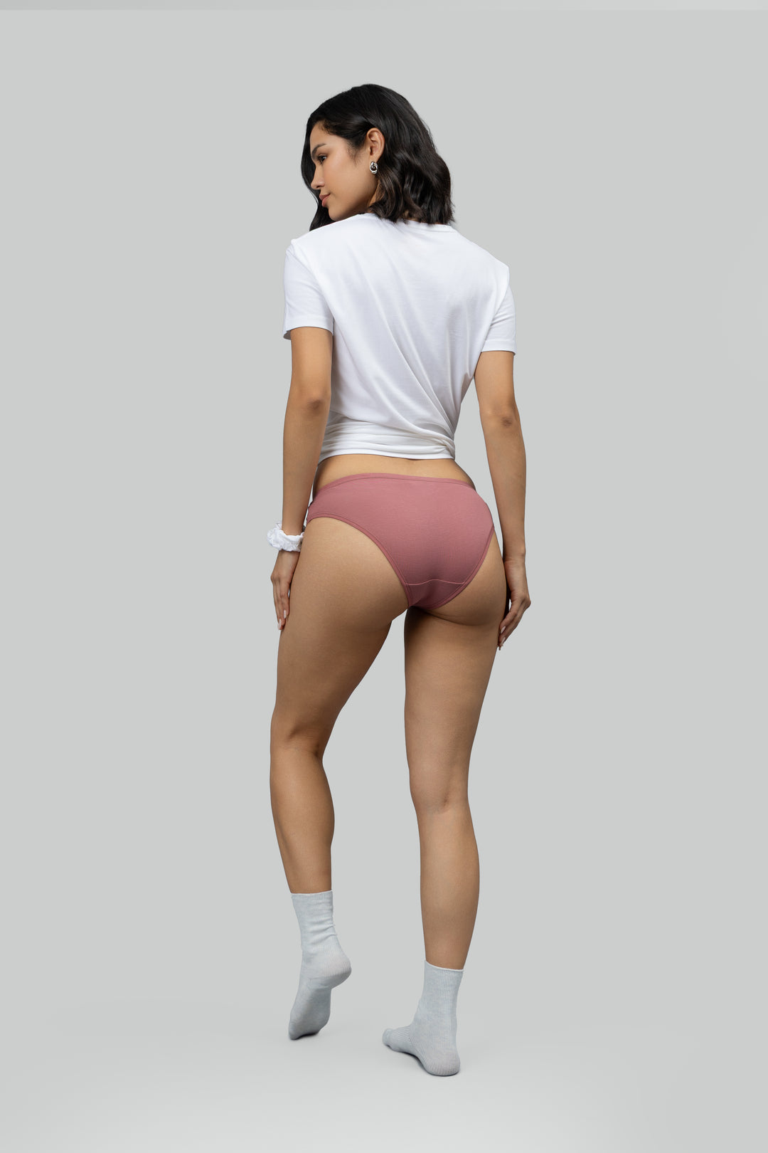 Set of 5 Full Coverage Bikini - Soft Rose Supima Nessies