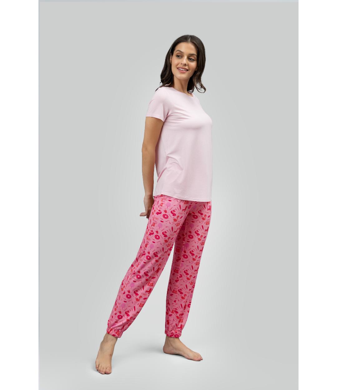 Be Pink solid pajama set