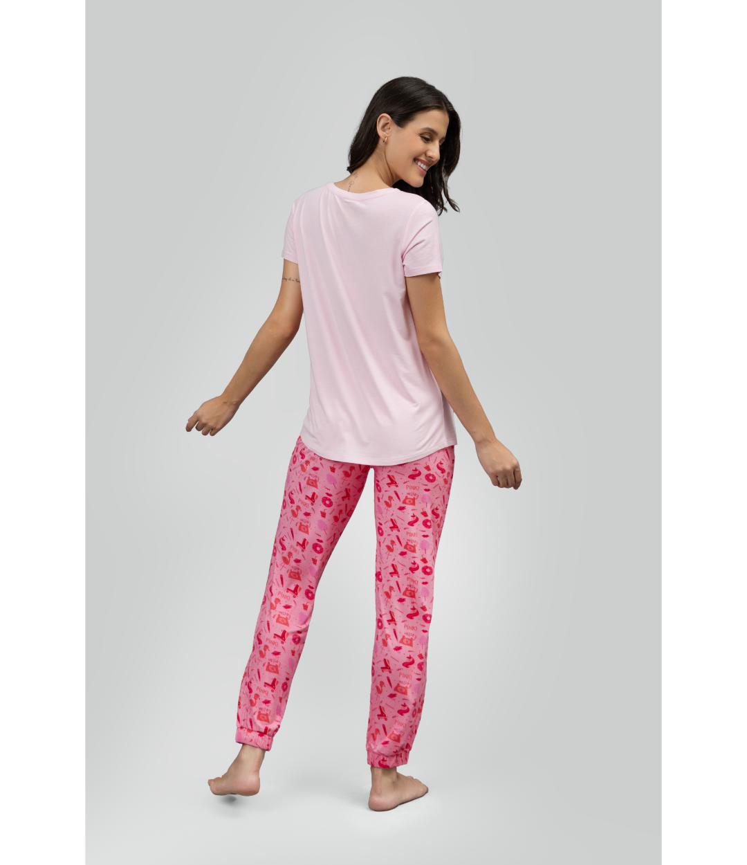 Be Pink solid pajama set