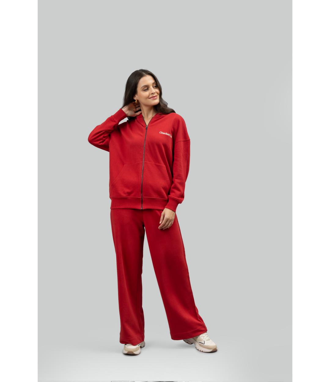 Checked Out' Cotton Terry Zip-up Hoodie Set