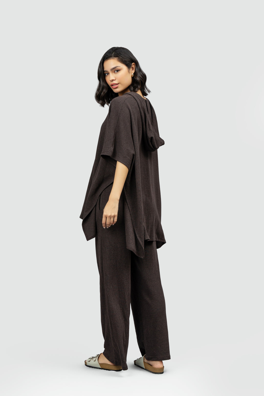 Relaxed Mocha Kaftan Hoodie