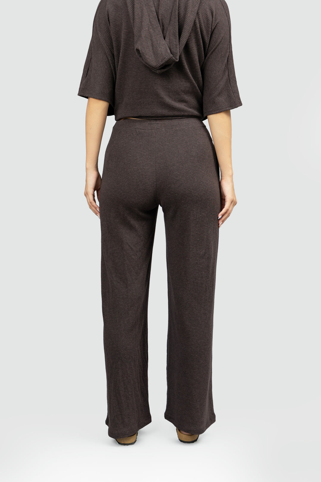 Relaxed Mocha Wide Leg Lounge Pants