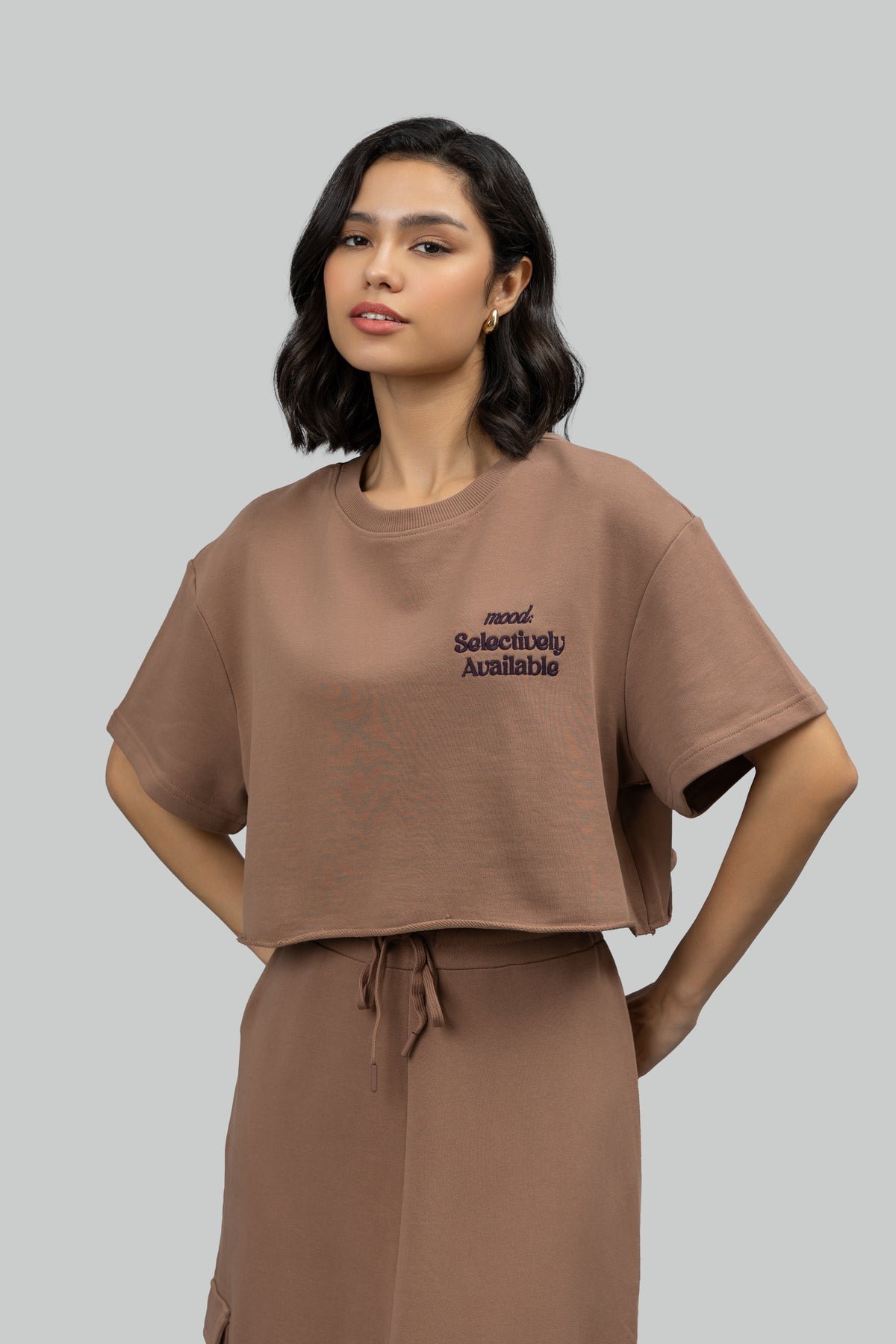 Selectively Available' Terry Crop Top