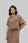 'Selectively Available' Cotton Terry Mocha T-Shirt