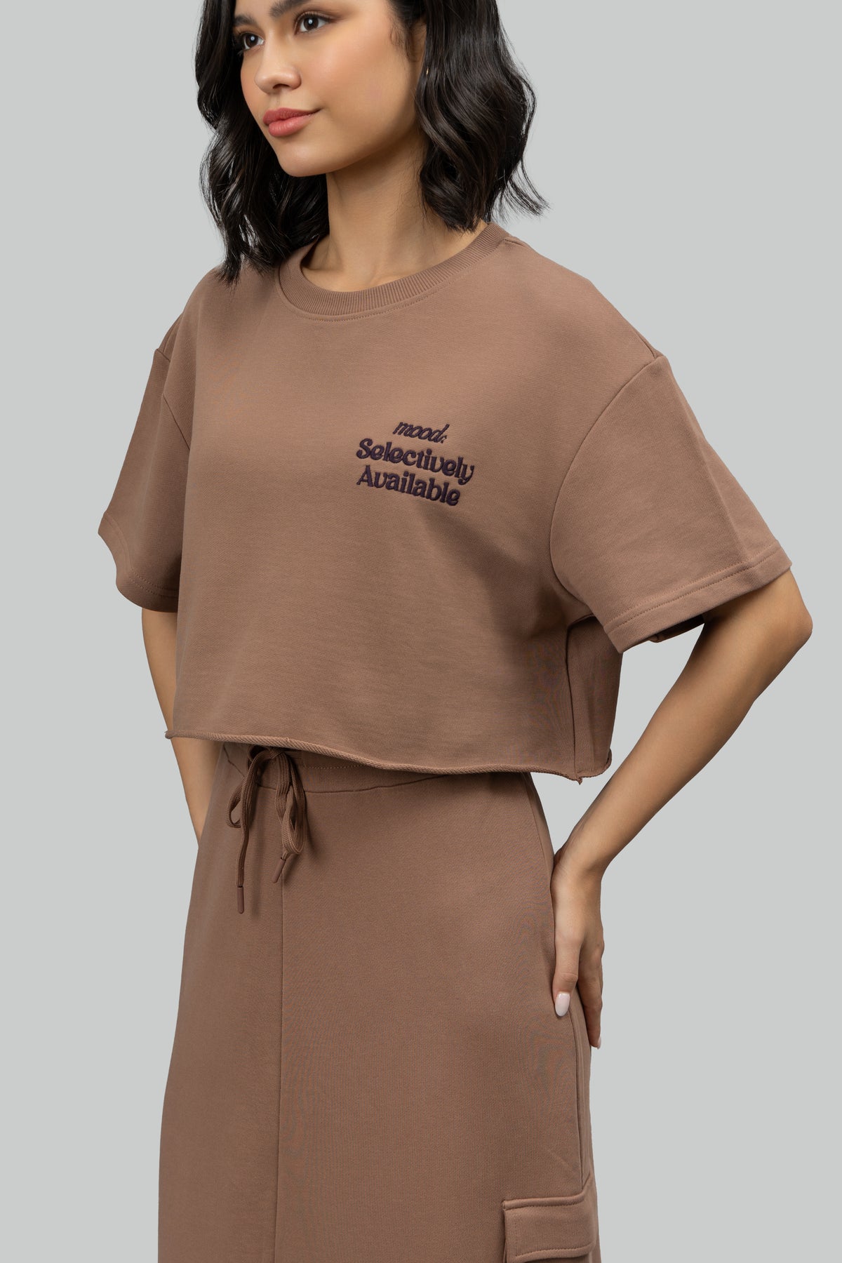 Selectively Available' Terry Crop Top