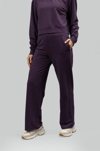 Bordeaux Terry Wide Leg Lounge Pants