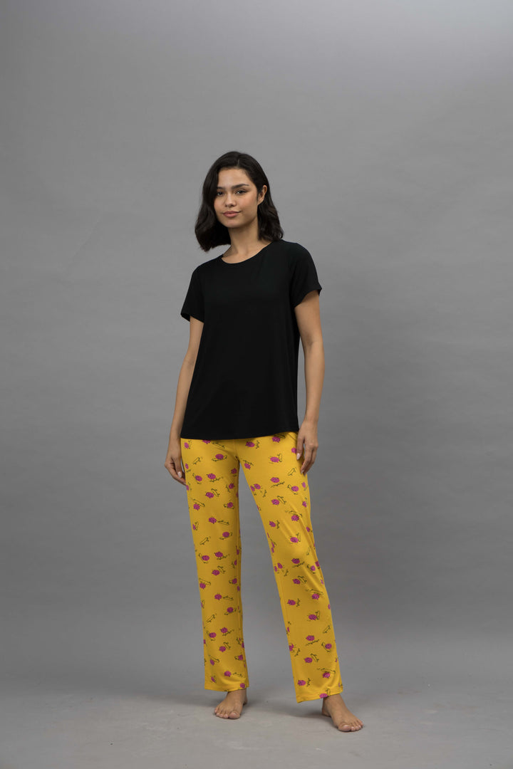 Fuffy Kitty Solid Pajama Set