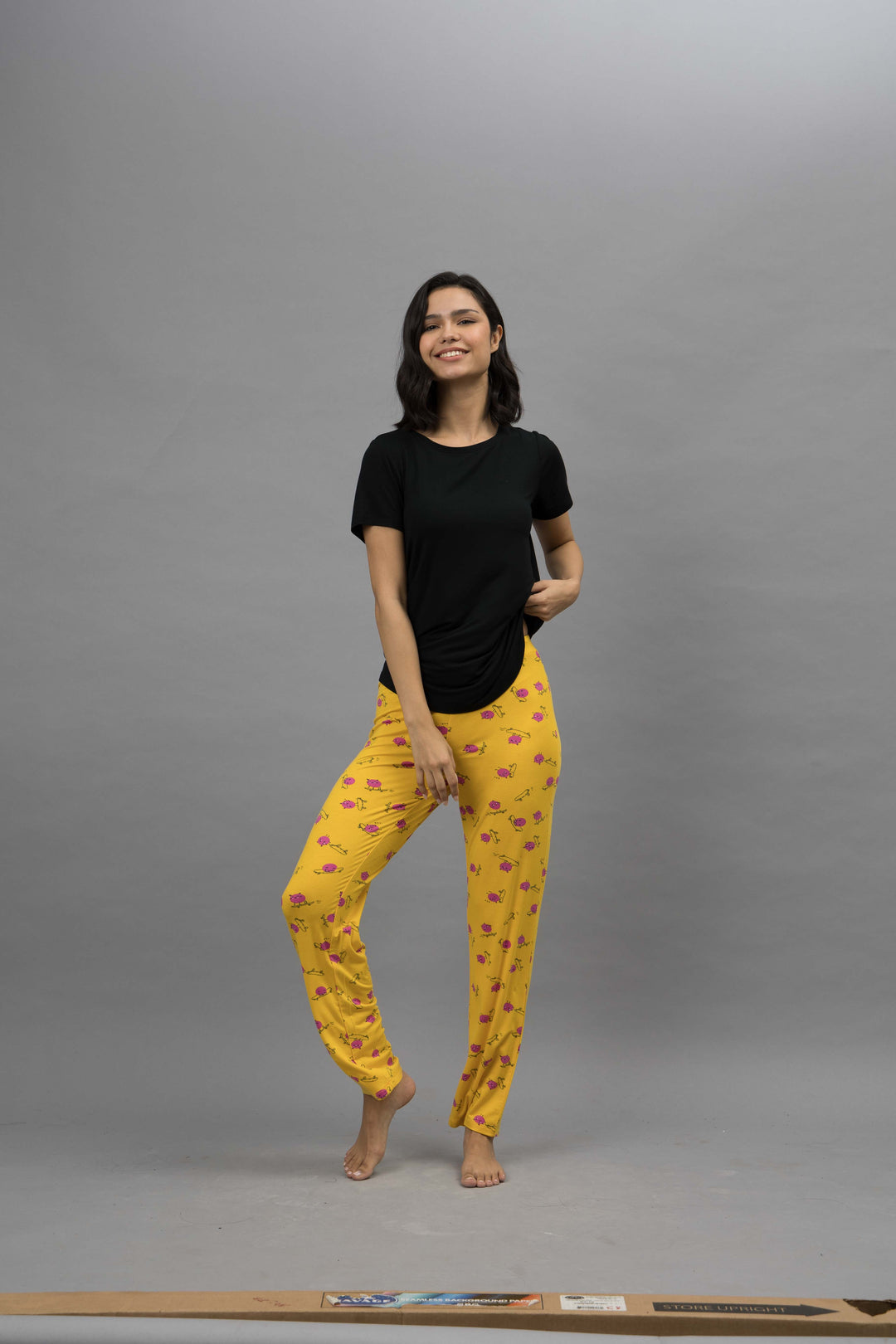 Fuffy Kitty Solid Pajama Set