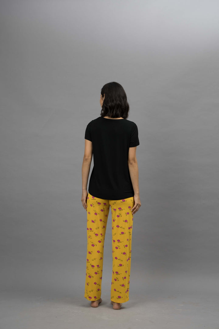 Fuffy Kitty Solid Pajama Set