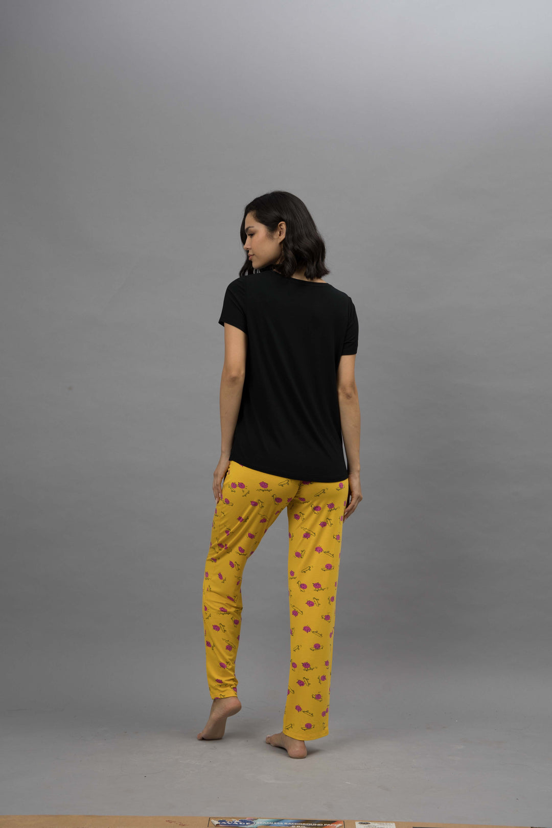 Fuffy Kitty Solid Pajama Set