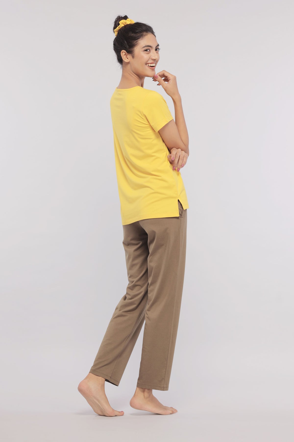 Sunny Lime Supima® round neck top - Product Image 2