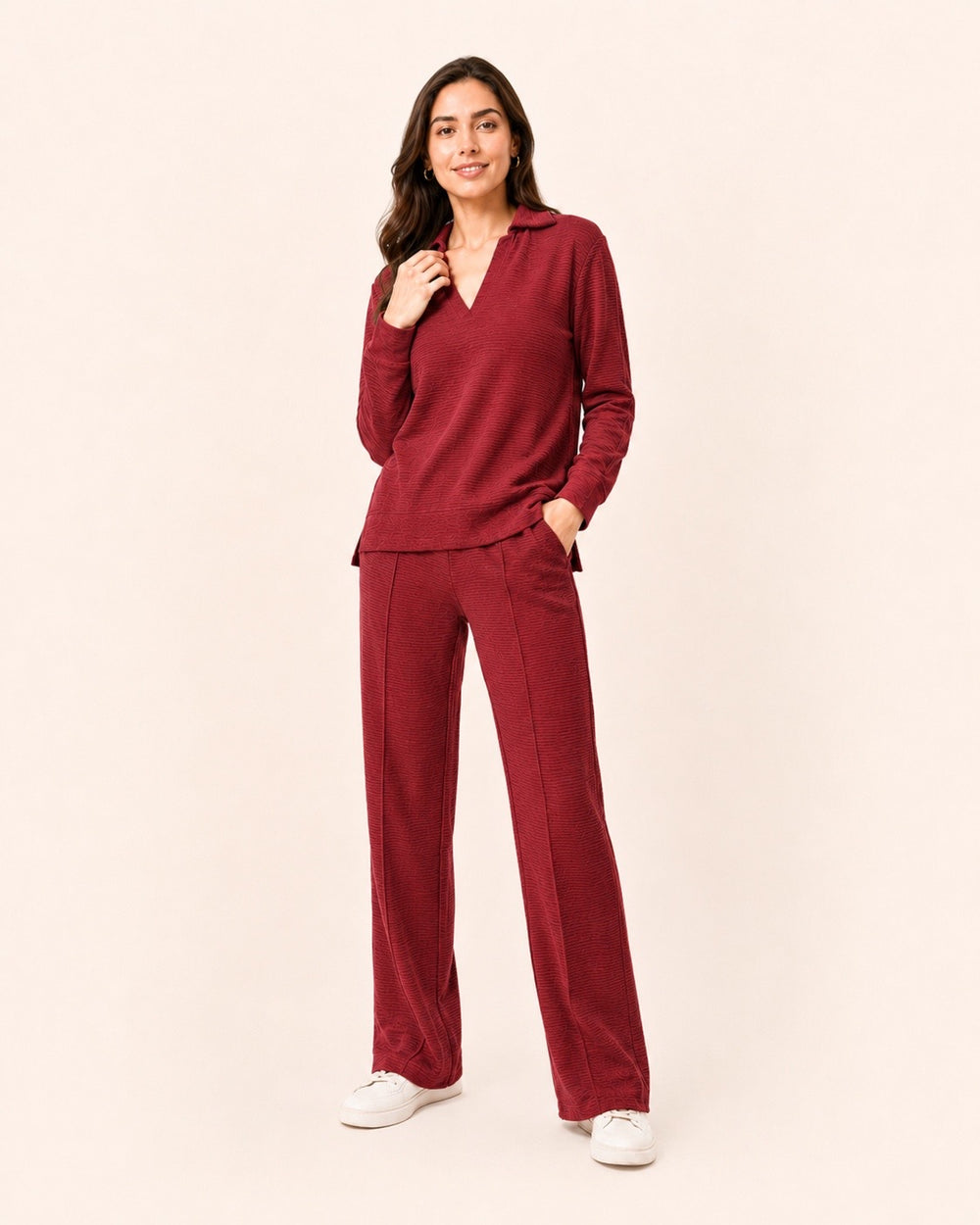 Rust Ottoman High-Rise Flared Pant