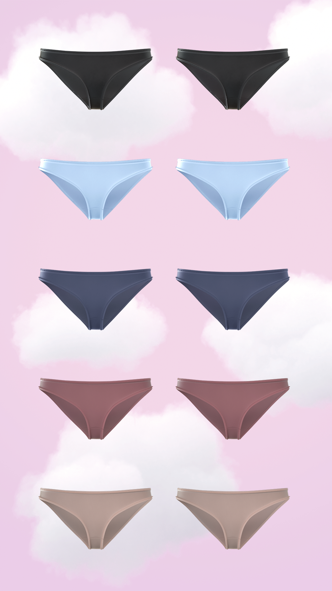 10-Pack Supima® Modal Full Coverage Bikini Nessies-Never Run Out Set