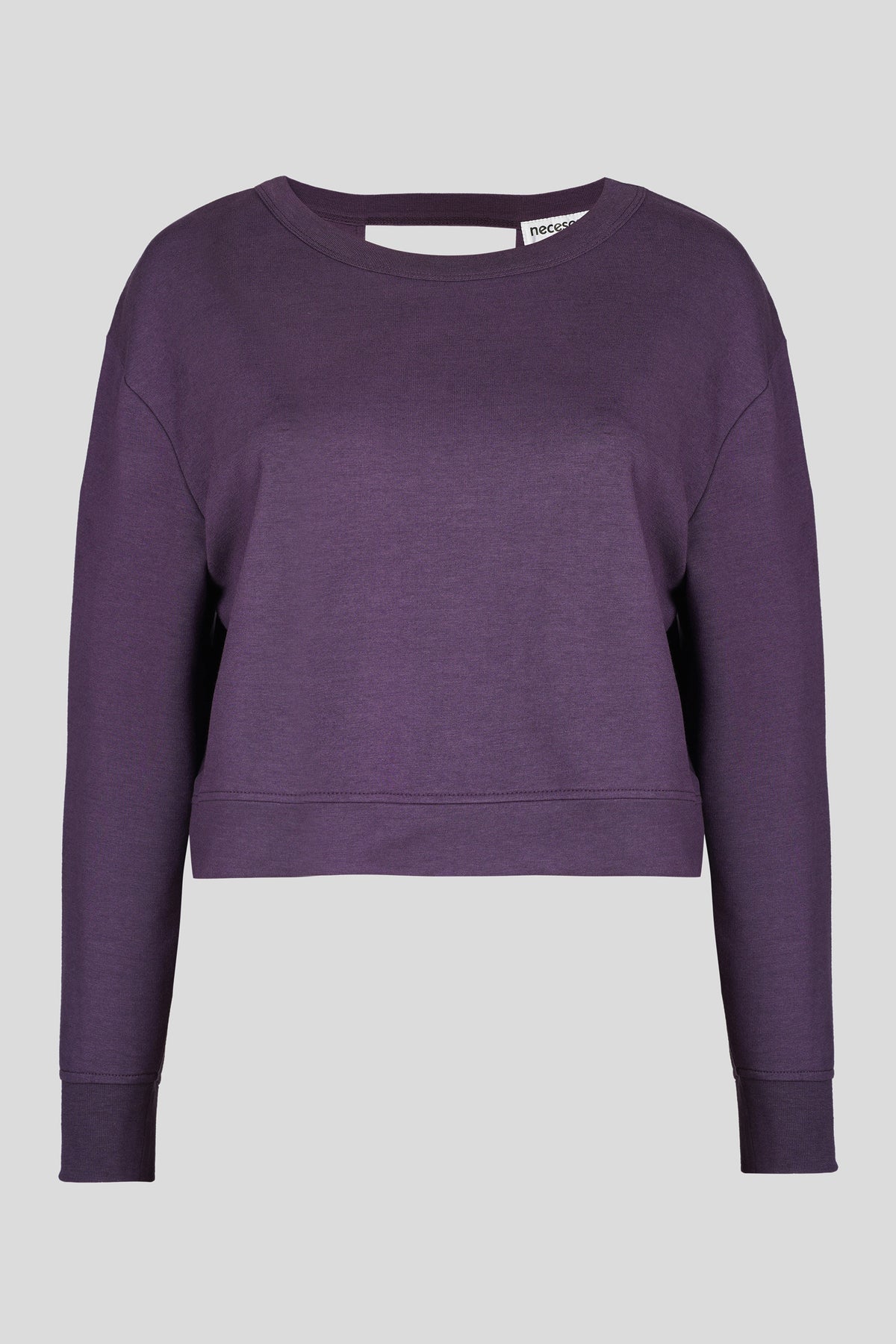 Bordeaux Bamboo Terry Open Back Sweatshirt