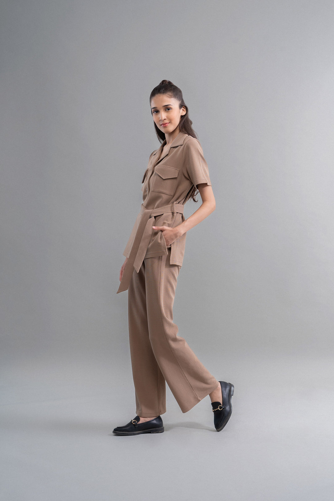 Lushknit® 2.0 Earthy Brown Straight Multi-task Pants for stylish versatility.