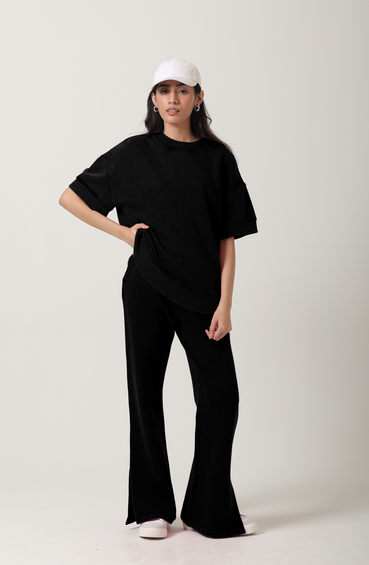 100% Cotton Terry Black Travel Set