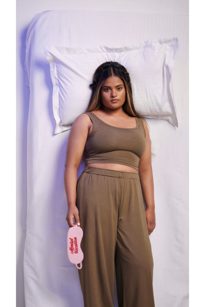 Olive Supima® Set with Crop Top